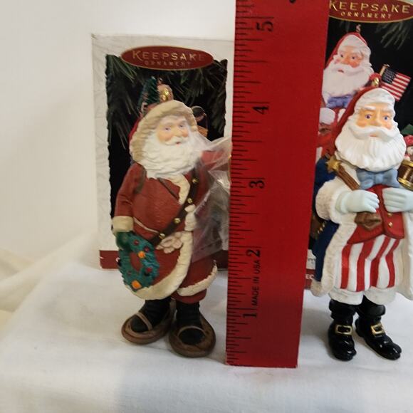 Lot 2 Hallmark Merry Olde Santa Ornaments 1994 #5 & 1996 #7 Ken Crow - Picture 3 of 8